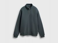 Толстовка с воротником-стойкой на молнии, Зеленый