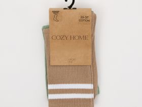 Носки Бежин луг, бежевые/зеленые