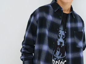 Рубашка из фланели для мальчиков, Синий