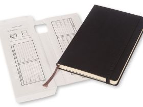 Записная книжка в линейку Moleskine "Professional" Large, 130х210 мм 240 стр, обложка черная
