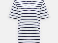 Джемпер в полоску с коротким рукавом
