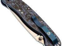 Складной нож Steelclaw Крыса, сталь VG-10, рукоять синий титан