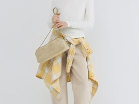 Лонгслив с содержанием модала и шёлка, Бежевый