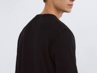 Лонгслив пижамный из текстурной ткани, Синий