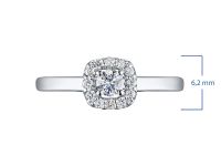 Кольцо из белого золота с бриллиантами э4001кц04190200