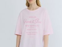 Футболка с бархатным принтом, Розовый