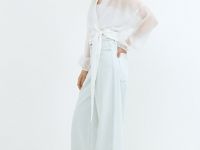 Широкие джинсы из плотного денима, Голубой