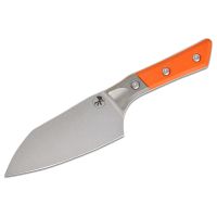 Нож кухонный Сантоку Microtech Santoku Knife 6', сталь M390MK, рукоять G10, оранжевый