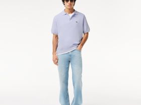 Мужское трикотажное поло Lacoste из органического хлопка