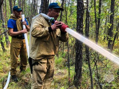 Лесные пожары действуют в четырех районах Якутии