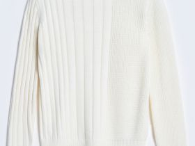 Джемпер с округлым вырезом прямого силуэта