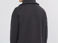 Джемпер с воротником-стойкой на молнии, Коричневый