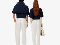 Спортивные хлопковые брюки Lacoste унисекс свободного кроя