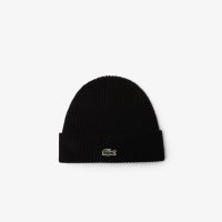 Вязаная шапка-бини Lacoste из шерсти
