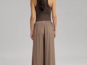 Брюки-палаццо с эластичным поясом