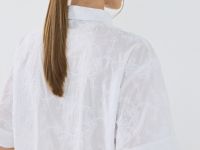 Рубашка из хлопка с вышивкой, Белый