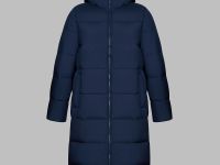 Утепленное пальто с капюшоном