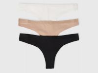 Трусы-бразилиана, 3 шт., Белый