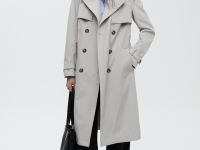 Двубортный тренч с поясом