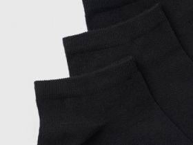 Базовые короткие носки, 3 пары, Черный