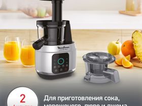 Шнековая соковыжималка Moulinex Juice & Clean ZU420E10
