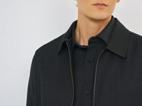 Бомбер из смесовой шерсти, Серый