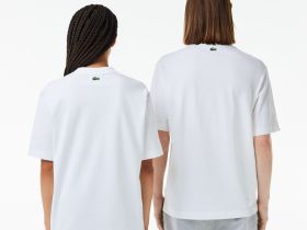 Футболка Lacoste оверсайз унисекс из органического хлопка