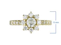 Кольцо из желтого золота с бриллиантами э0301кц03160700