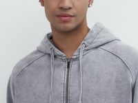 Толстовка на молнии с капюшоном, Серый