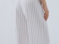 Широкие брюки со льном, Бежевый