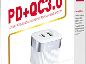 Зарядное устройство Hoco C58A USB/USB-C 18 Вт Белое