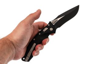 Складной нож Microtech Amphibian, сталь М390 с покрытием, рукоять алюминий, черный