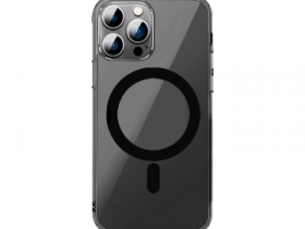 Чехол-накладка Wiwu Crystal Case Magsafe для Apple iPhone 15 Pro Max пластиковый (черный)