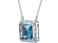Колье из белого золота с топазом э4771кл05220418
