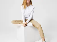 Женская приталенная рубашка-поло Lacoste Slim Fit из эластичного хлопка