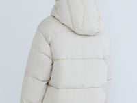 Утеплённая куртка с капюшоном, Бежевый