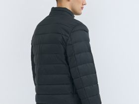 Утеплённая лёгкая куртка с воротником-стойкой, Серый