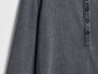 Лонгслив с пуговицами, Серый