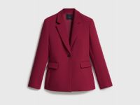 Однобортный приталенный жакет, Красный