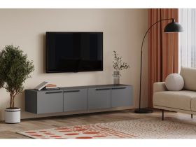 ТВ-тумба подвесная Кимбол 200x37 Графитовый