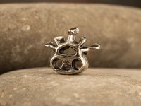 Бусина для темляка Позвонок большой, мельхиор