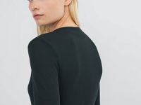 Лонгслив с шерстью, Черный