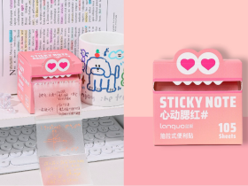 Блок стикеров для заметок Languo, 7х5 см, 105 листов, розовый