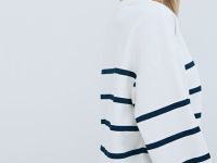 Свитшот в полоску, Белый