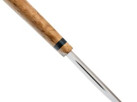 Нож Северный средний, сталь 65Х13, карельская береза с цветной вставкой