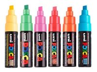 Маркер UNI "POSCA" PC-8K, до 8,0 мм, наконечник скошенный, цвет серебряный
