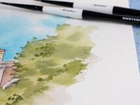 Бумага для акварели Малевичъ "Monet" в тубе, 56 см х10 м 300 г, 100% хлопок, Fin