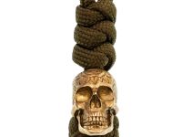 Бусина с темляком Череп Инопланетный, латунь