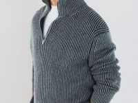 Джемпер с ангорой и шерстью, Серый