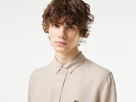Мужская льняная рубашка Lacoste